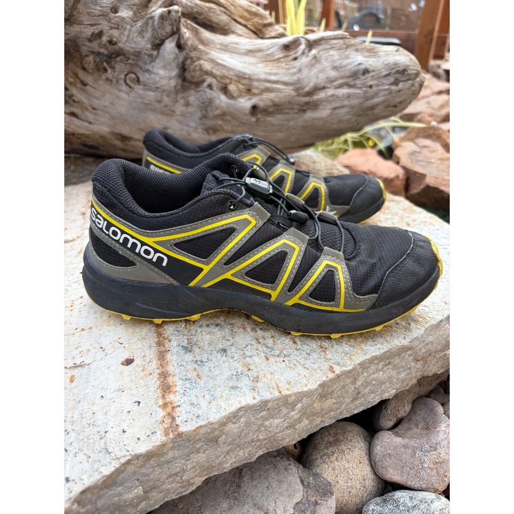 Salomon Speedcross Trail Running Shoes Black Yellow 414471 Womens 5